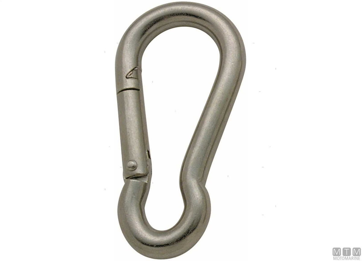 Classic snap hook Ø8 mm stainless steel 316 - original photo Motomarine Srl