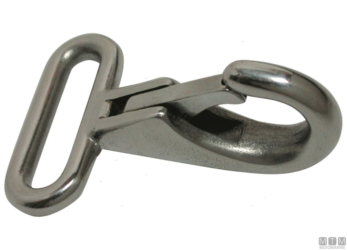 Webbing snap hook stainless steel 316 - original photo Motomarine Srl