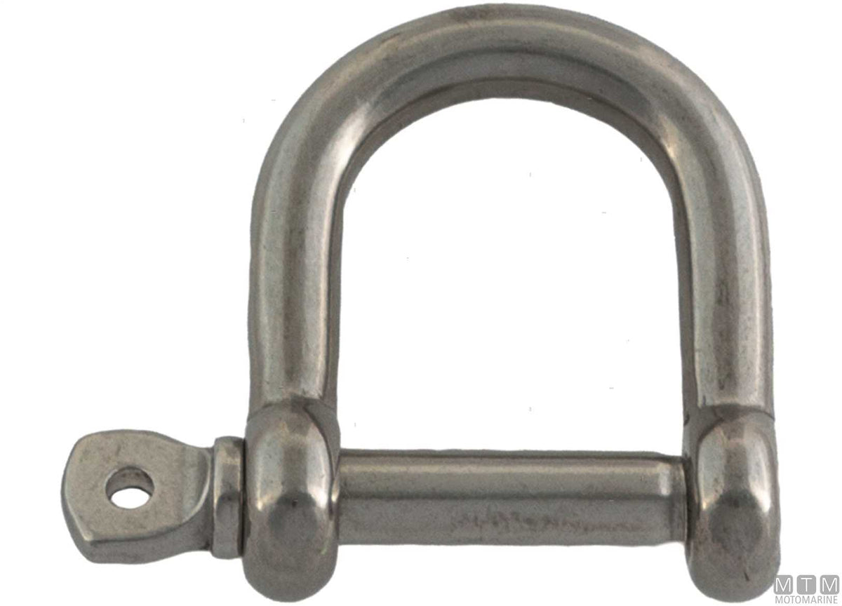 Wide bow shackle Ø12 mm stainless steel 316 - original photo Motomarine Srl