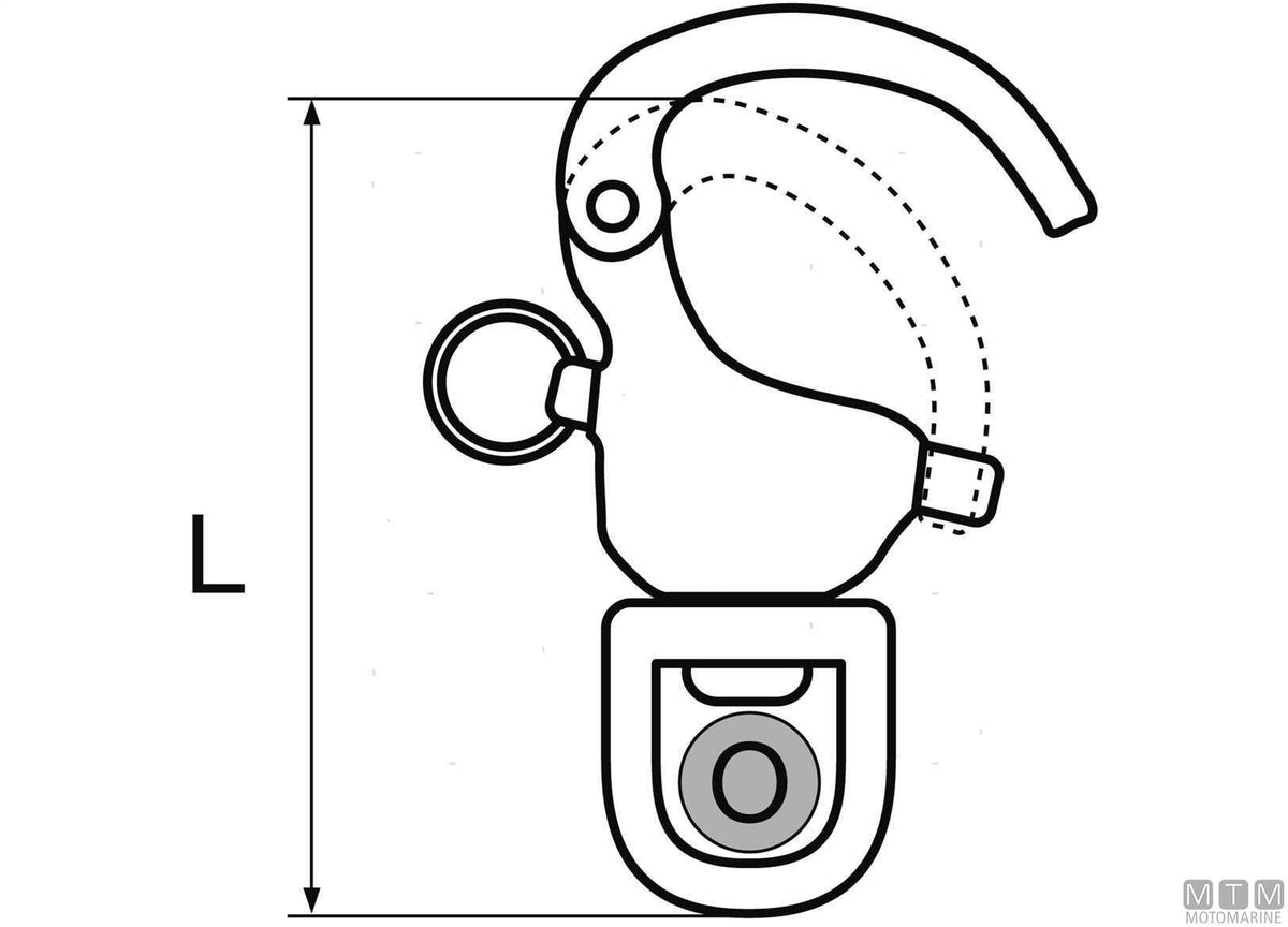 Wichard C4 swivel snap shackle quick release eye Ø11 mm stainless steel 316 - original photo Motomarine Srl