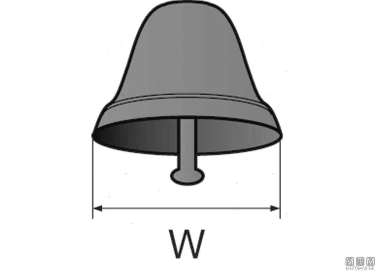 R.I.NA. Certified Bell Ø210 mm in Polished Brass - original photo Motomarine Srl