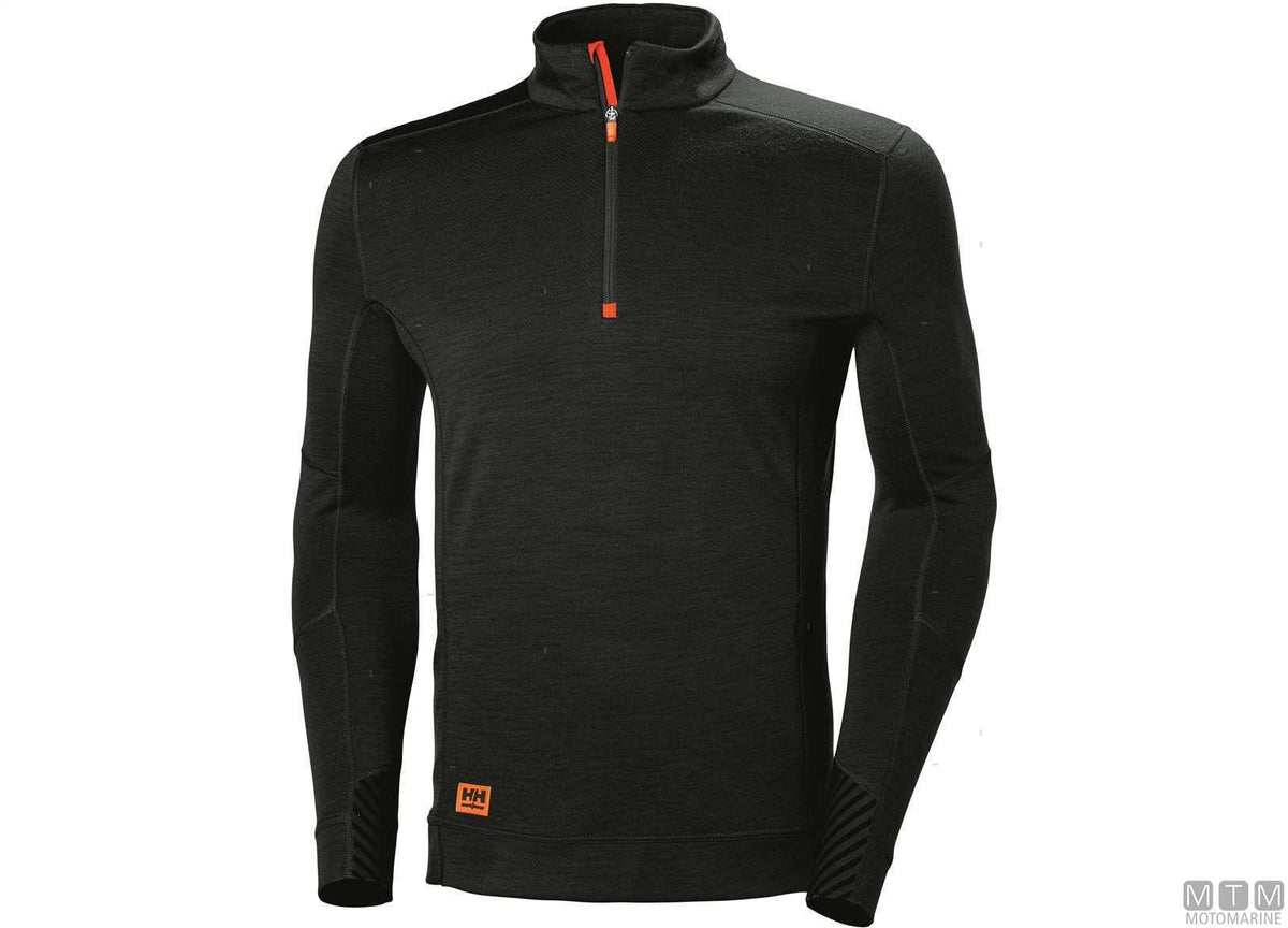 T-shirt H/H Lifa Max with half zip 990 black 3XL - original photo Motomarine Srl