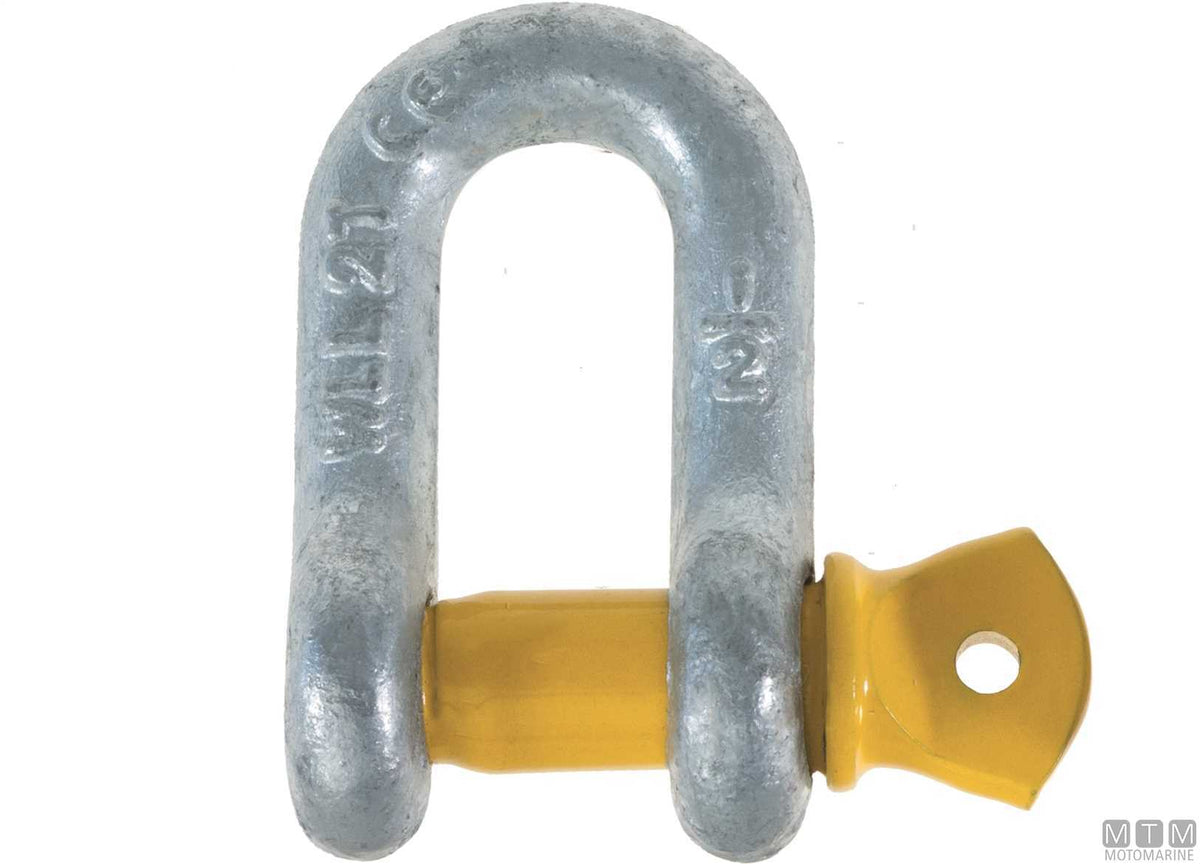 Straight shackle HD Ø6 mm hot-dip galvanized steel - original photo Motomarine Srl