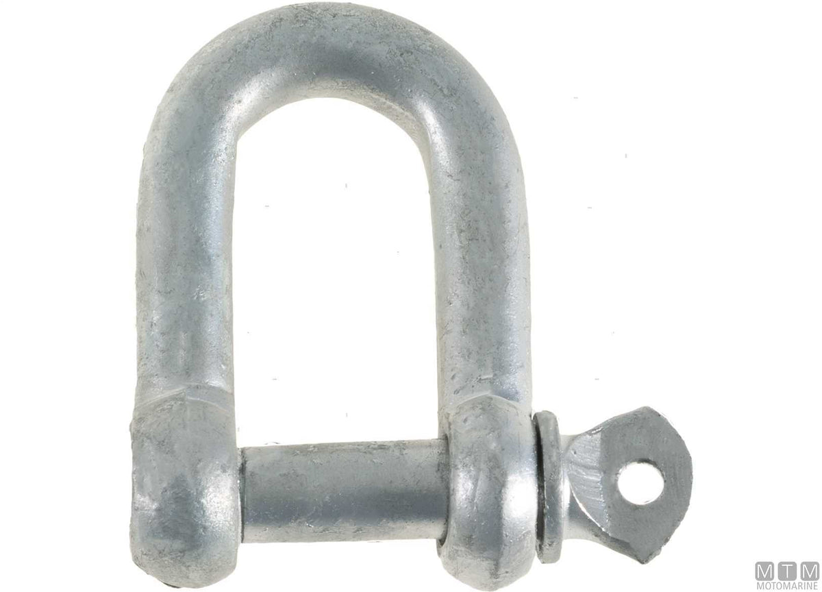 Straight shackle Ø8 mm hot-dip galvanized steel - original photo Motomarine Srl