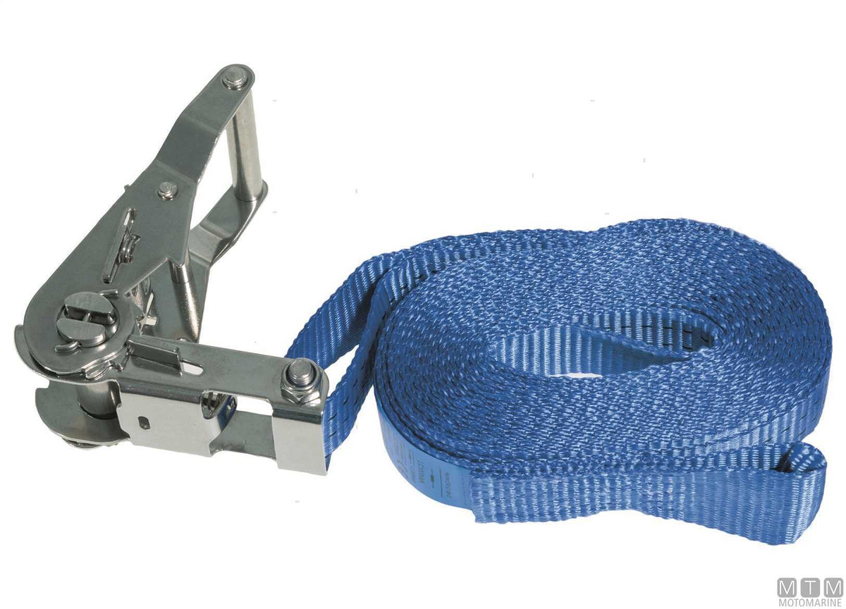 Ratchet tensioning strap stainless steel 50 mm 6 m - original photo Motomarine Srl