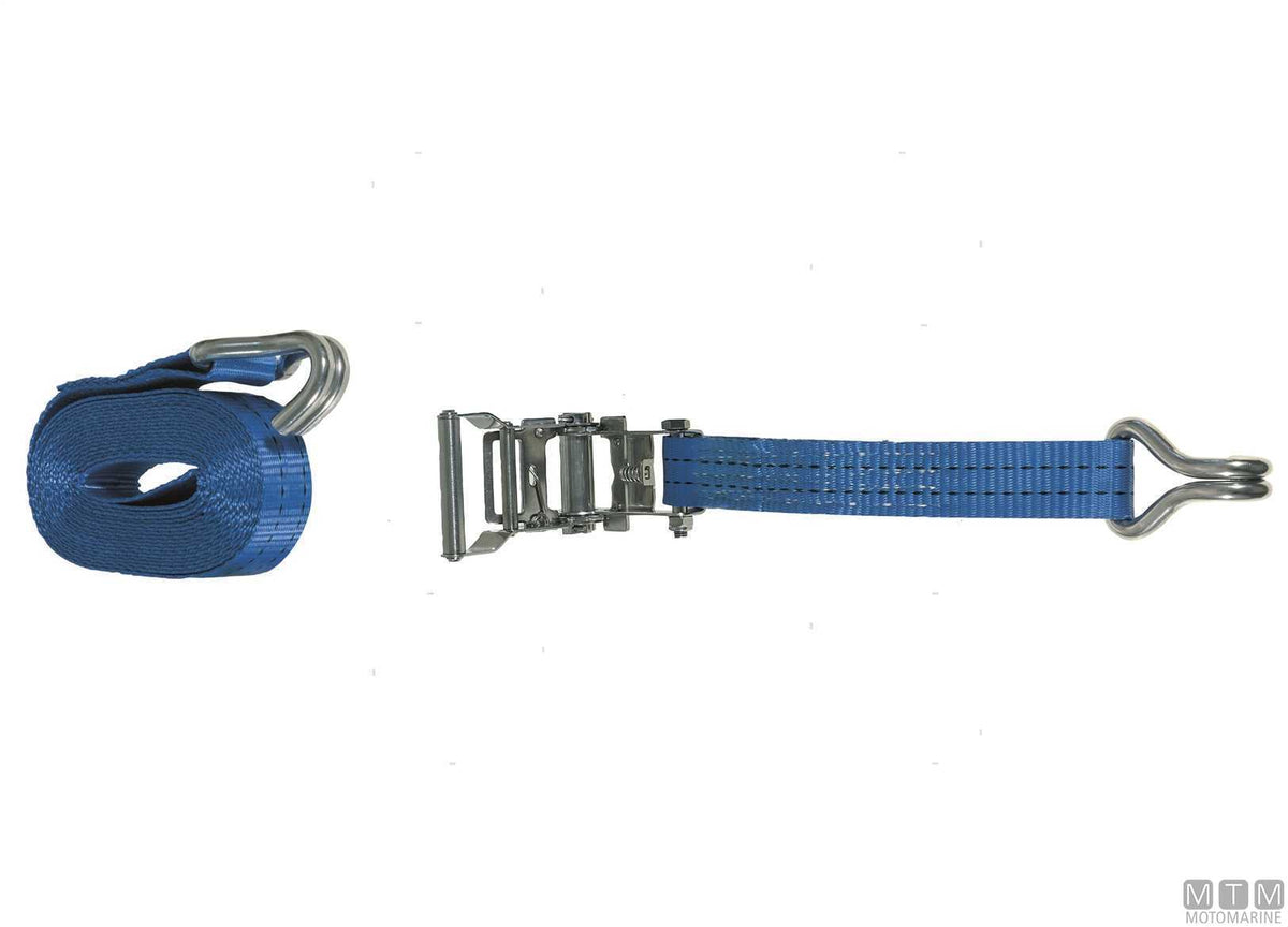 Ratchet tensioning strap with hook stainless steel 50 mm 6 m - original photo Motomarine Srl