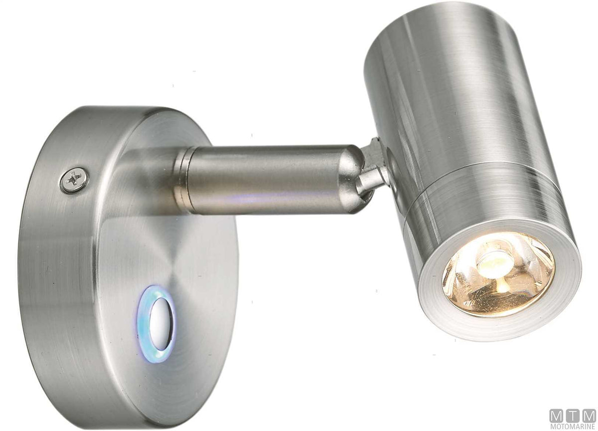 Adjustable LED spotlight in aluminum 10-30 V - original photo Motomarine Srl