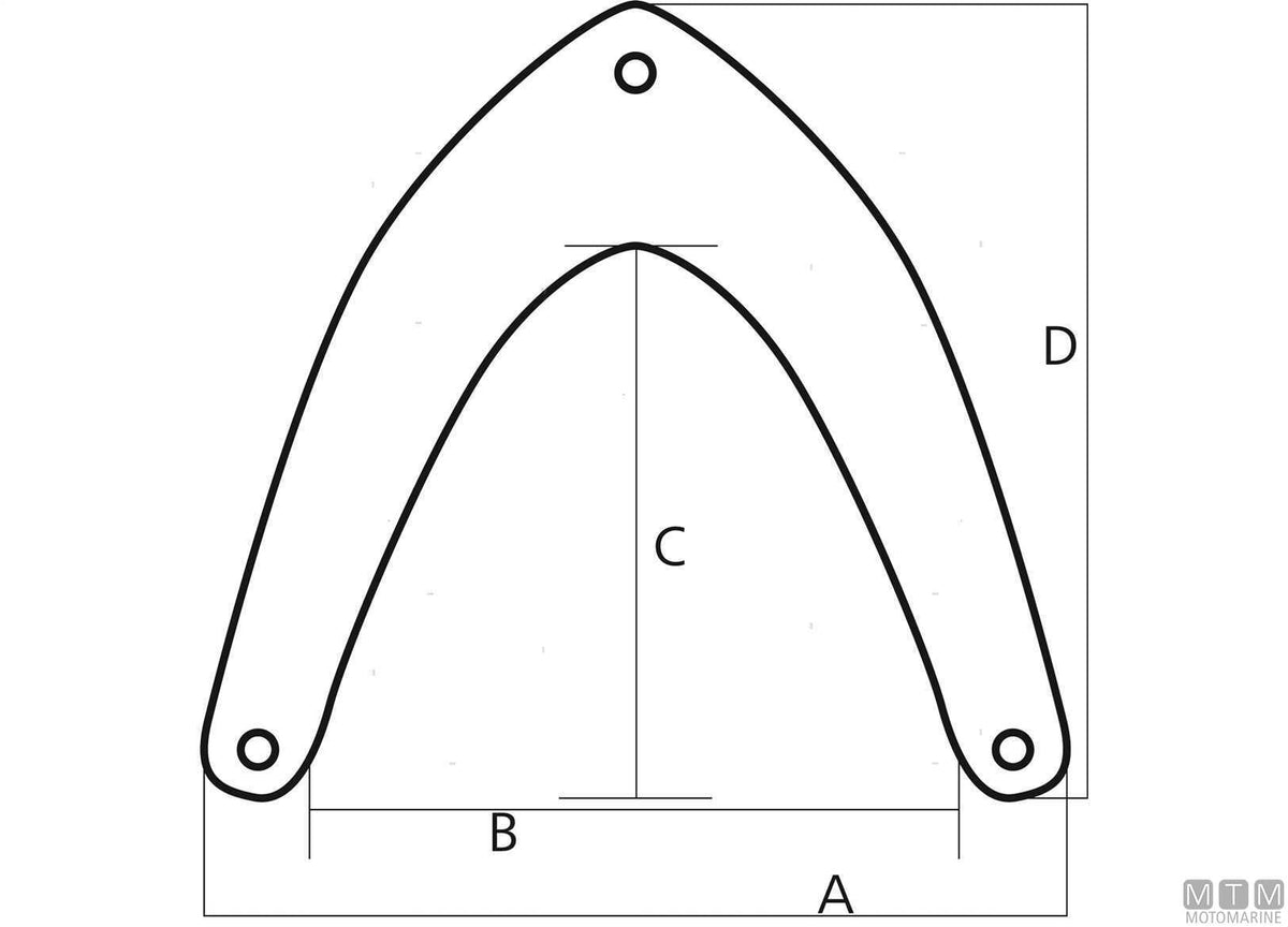 Majoni bow fender 55x53 cm blue - original photo Motomarine Srl