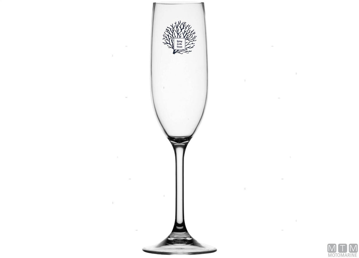 Set of non-slip champagne glasses MB Living, 6 pieces - original photo Motomarine Srl