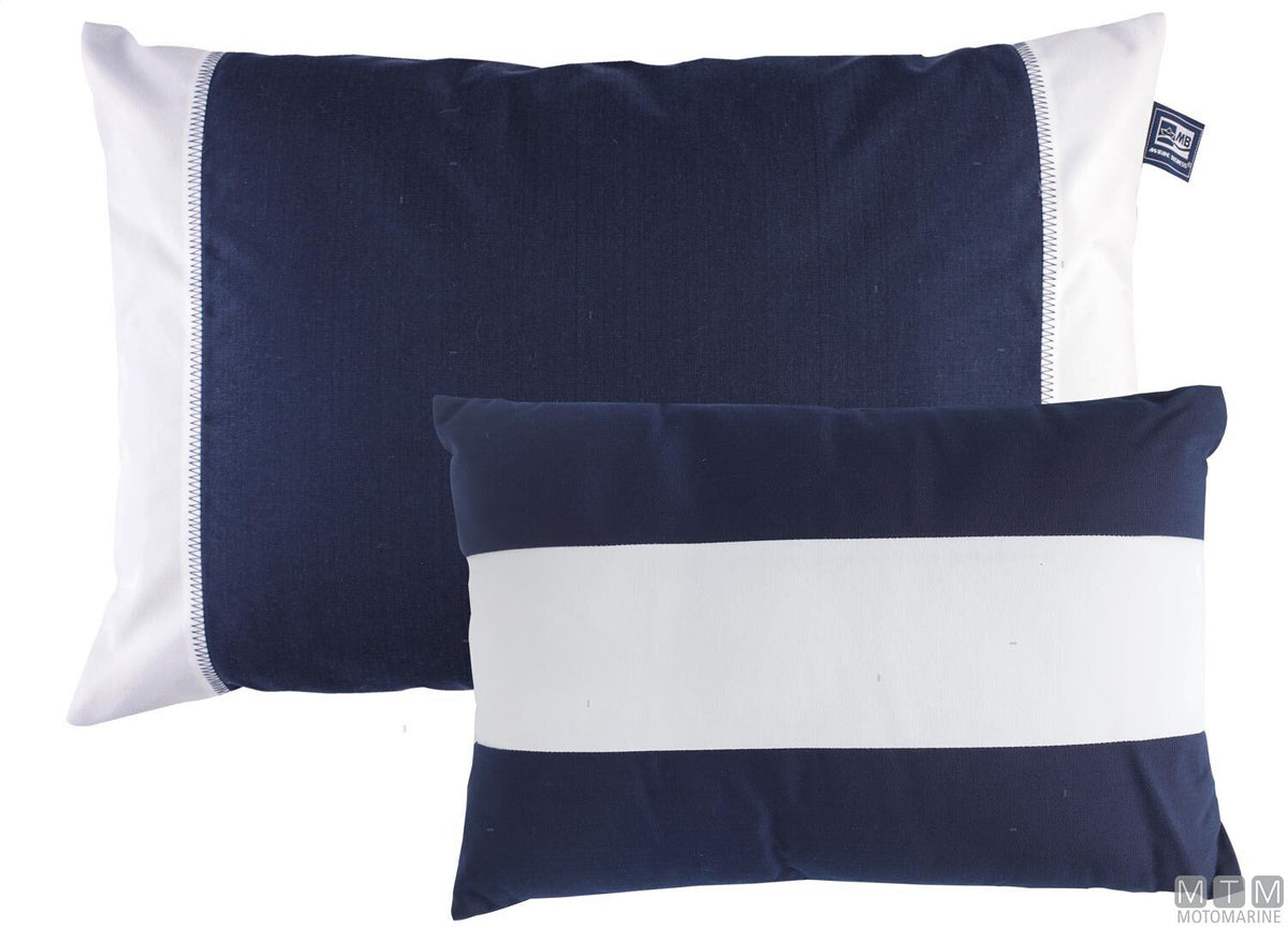 Set of 2 waterproof cushions MB, sand-white - original photo Motomarine Srl