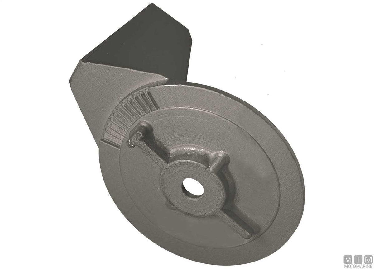 Plate anode for Mercury 20 HP in aluminium - original photo Motomarine Srl