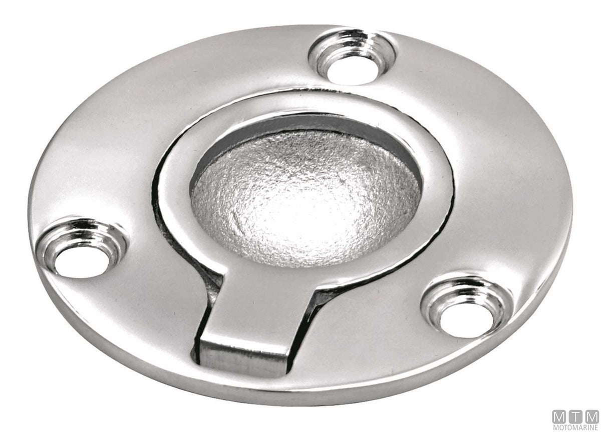 Floorboard lifting handle Ø50 mm in stainless steel 316 - original photo Motomarine Srl