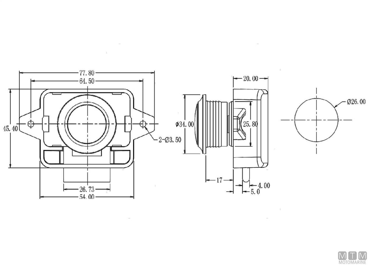 JF push-button latch 45x78 mm in chrome-plated ABS and zamak - original photo Motomarine Srl