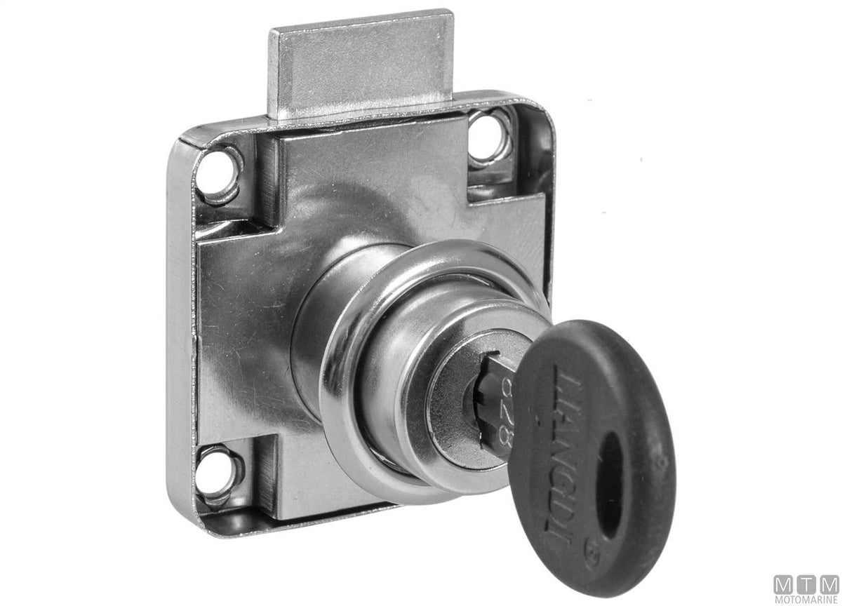 Eco compact lock with keys 40x40 mm chrome-plated - original photo Motomarine Srl
