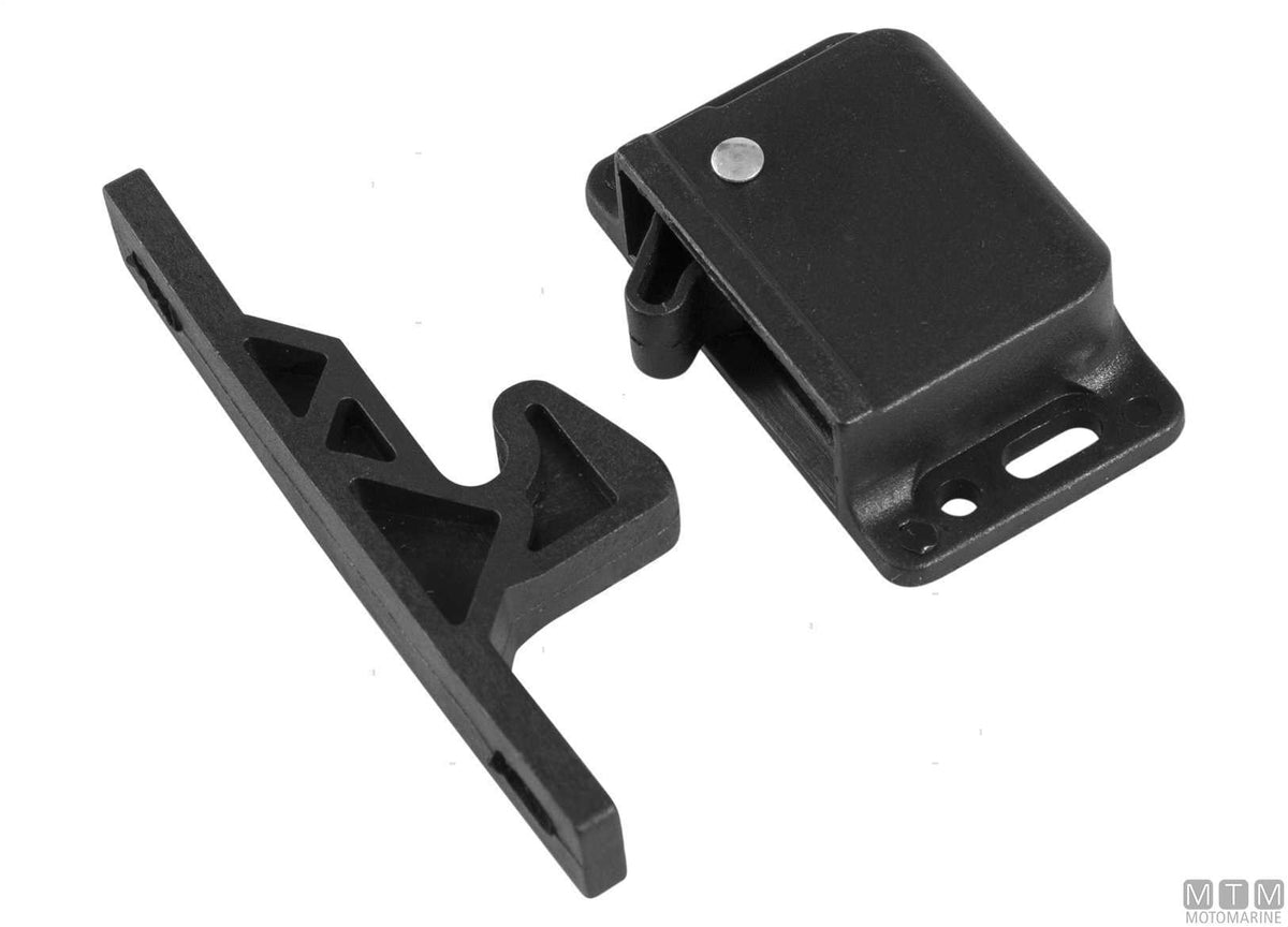 Push catch for hatches JF stopper black nylon - original photo Motomarine Srl