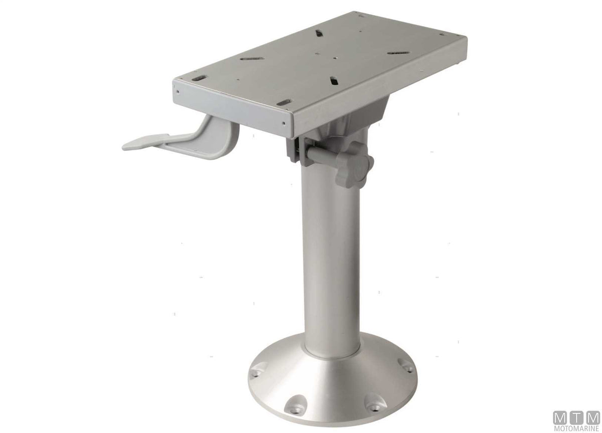Fixed seat support with slide H460 mm in aluminium - original photo Motomarine Srl