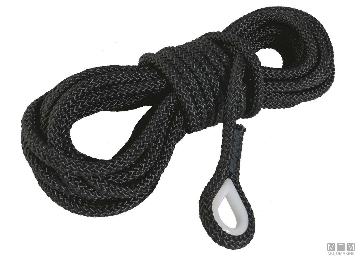 White Lapo polyester braid with nylon thimble Ø10 mm, 30 m - original photo Motomarine Srl