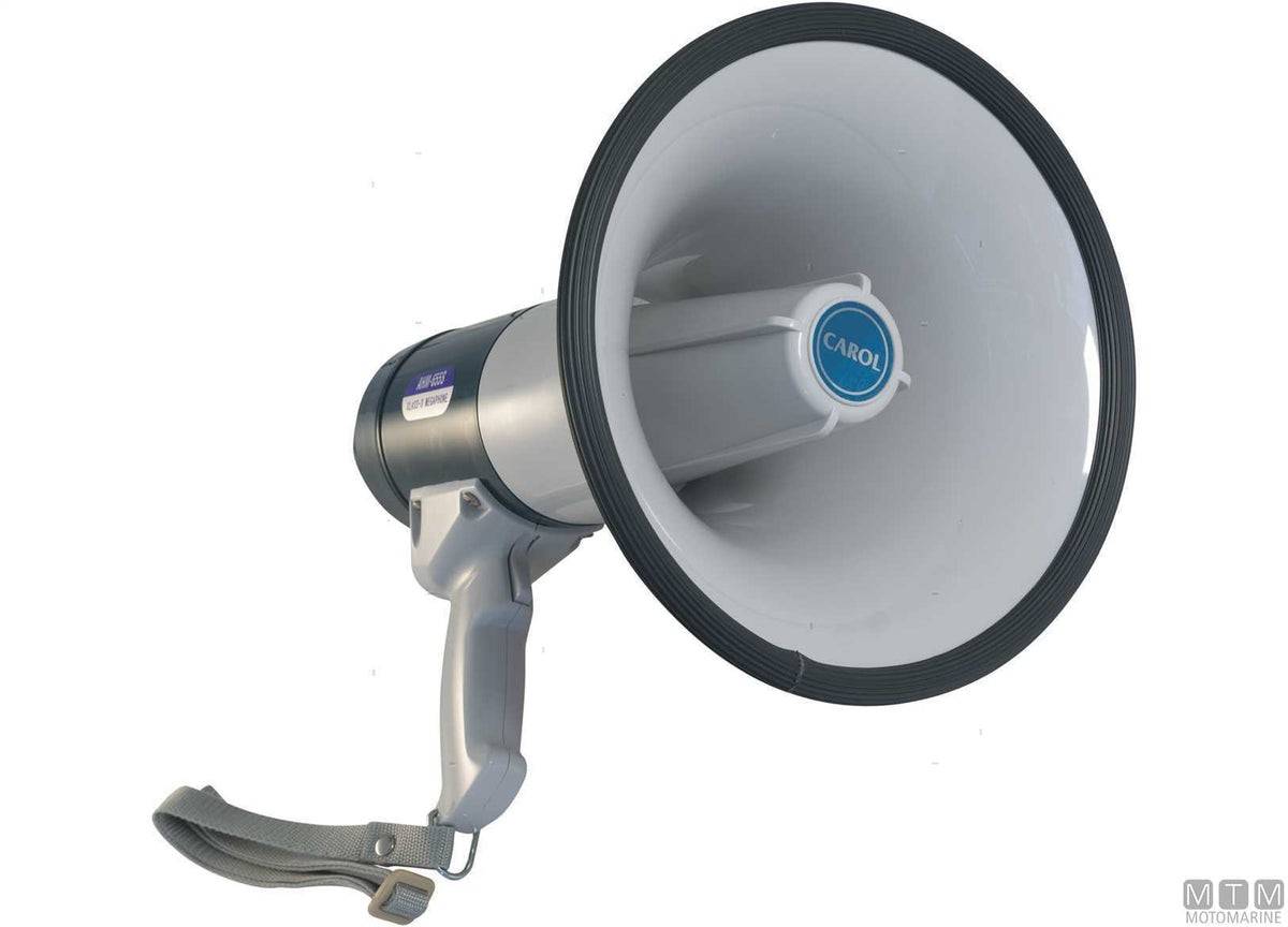 Battery-powered megaphone L35 cm - original photo Motomarine Srl