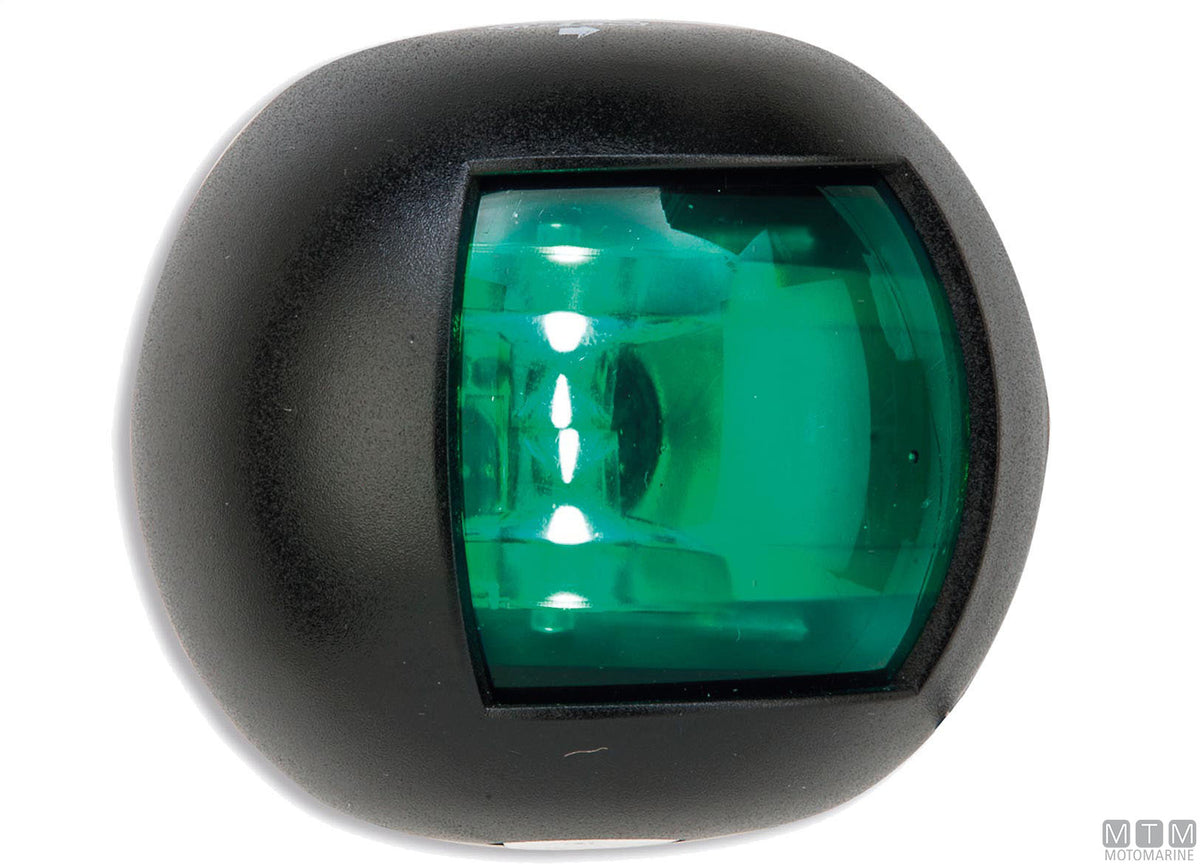 LED stern navigation light 135°, half-dome, black, 70x63 mm - original photo Motomarine Srl