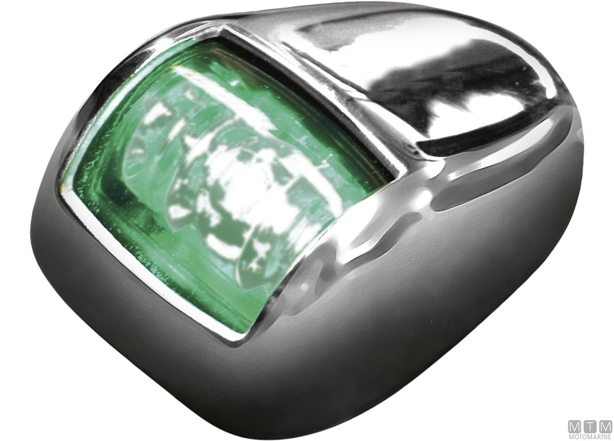 Red LED side navigation light Orionis RINA stainless steel - original photo Motomarine Srl