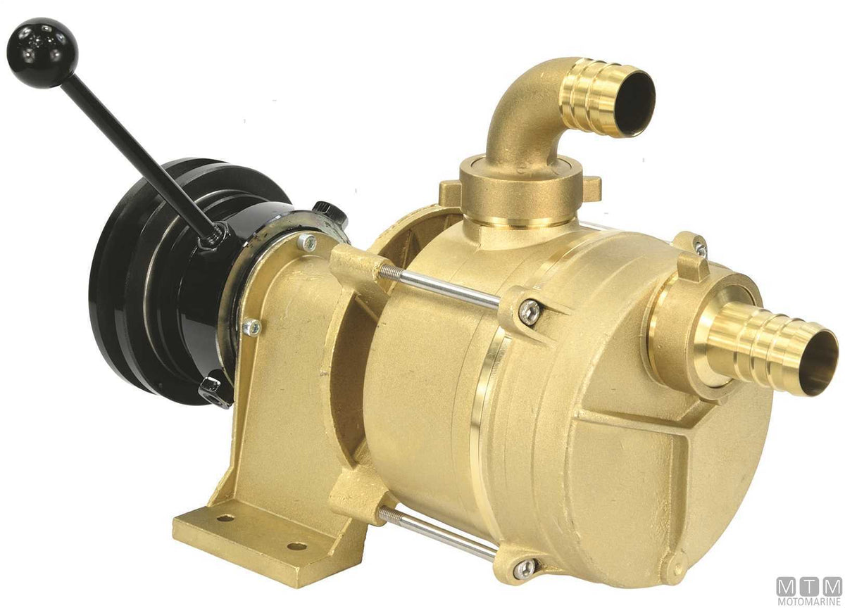 IFM series water pump with pulley and clutch, Ø30 mm ports - original photo Motomarine Srl