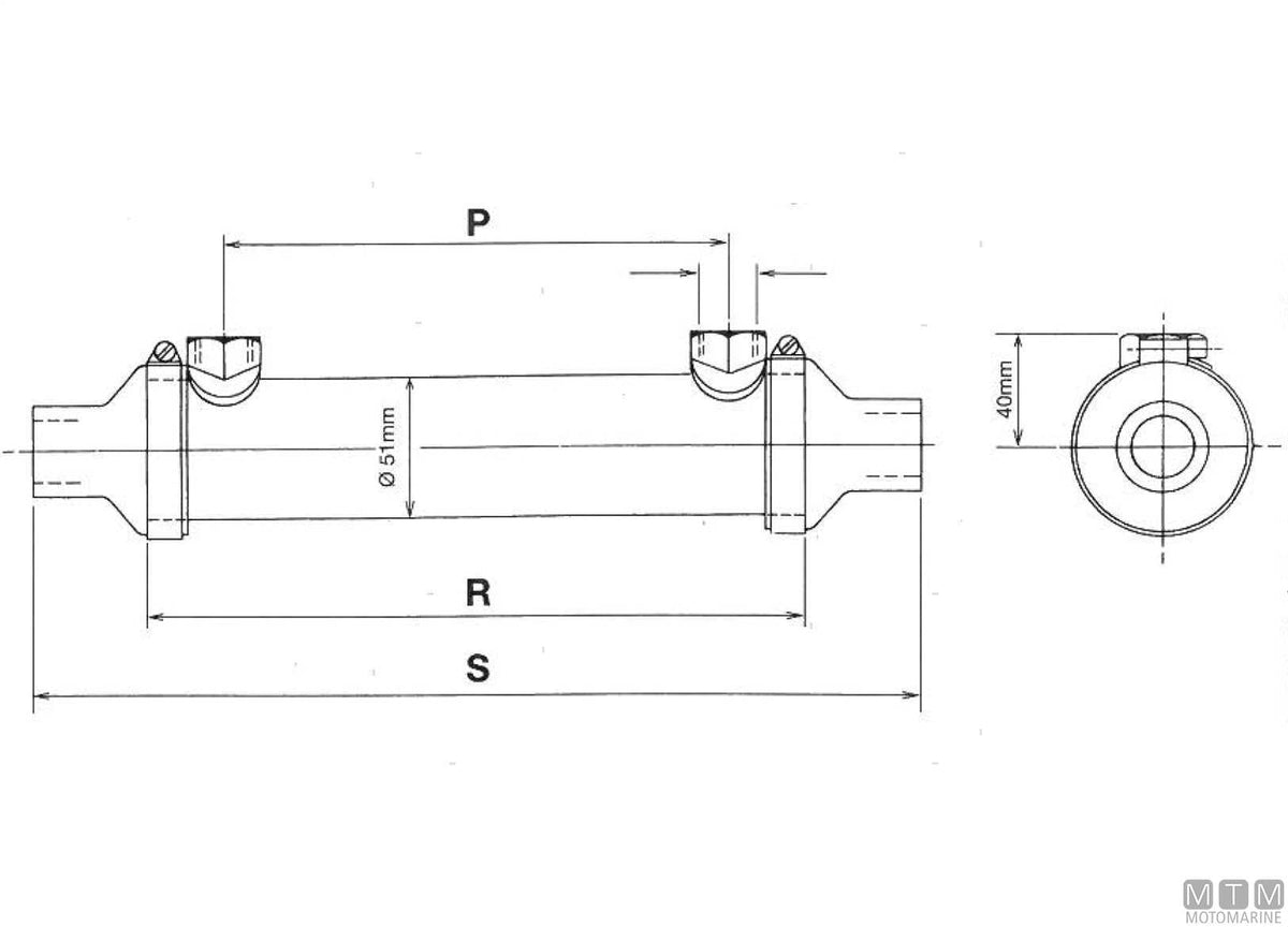 Oil cooler DC120-YAA - original photo Motomarine Srl