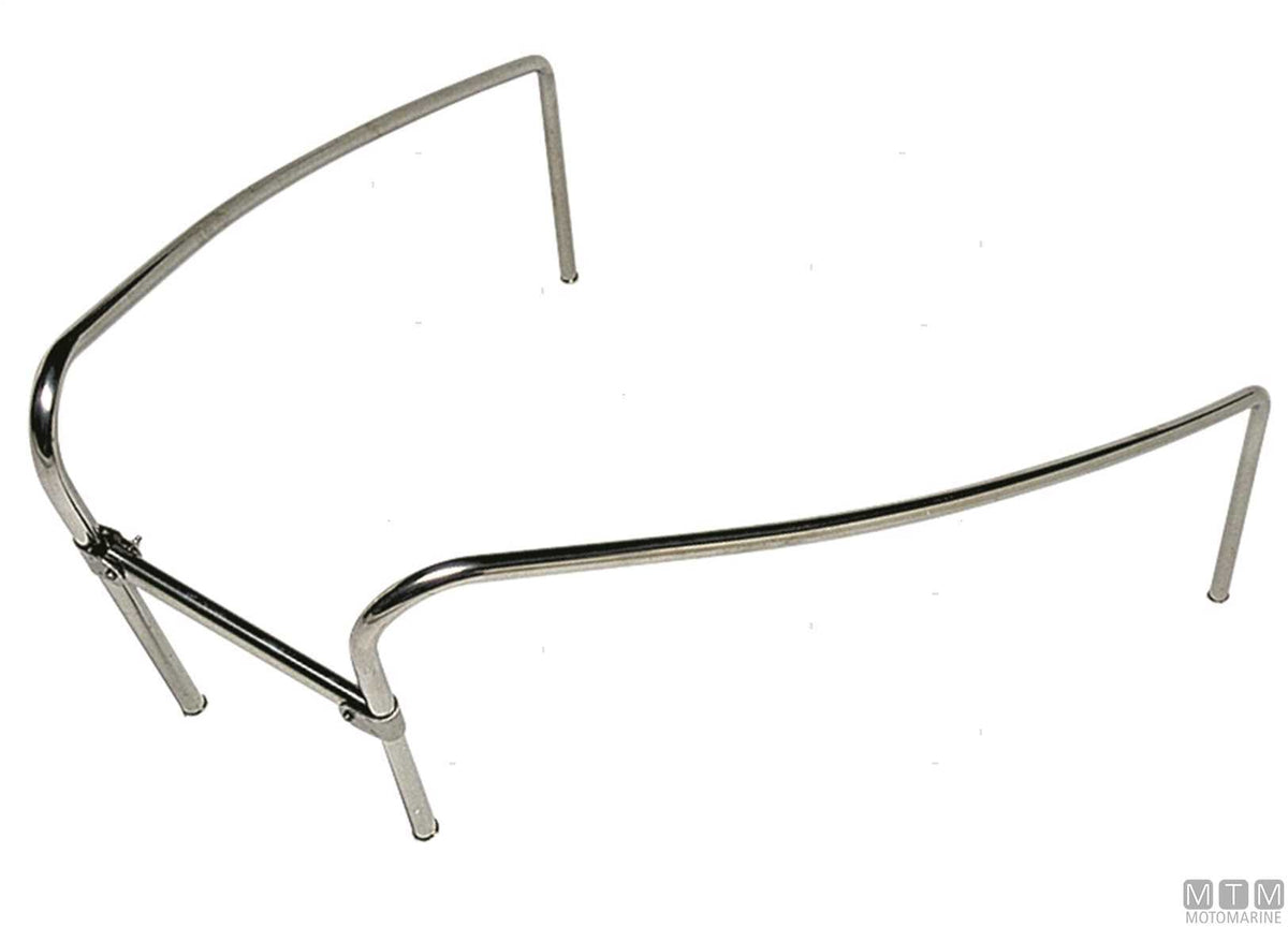 Open bow pulpit with crossbar h45 cm stainless steel 316 - original photo Motomarine Srl
