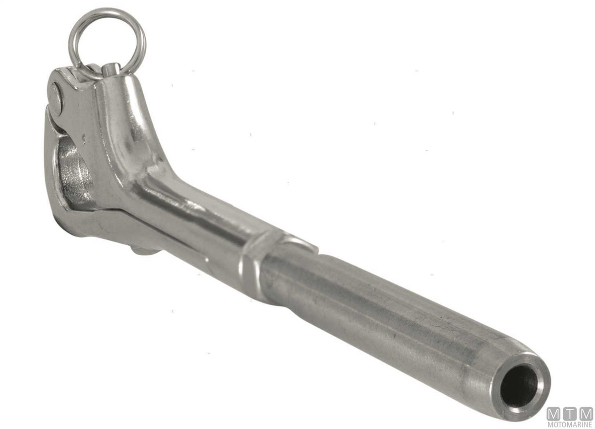 Pelican hook M6 for Ø3 mm wire, stainless steel 316 - original photo Motomarine Srl