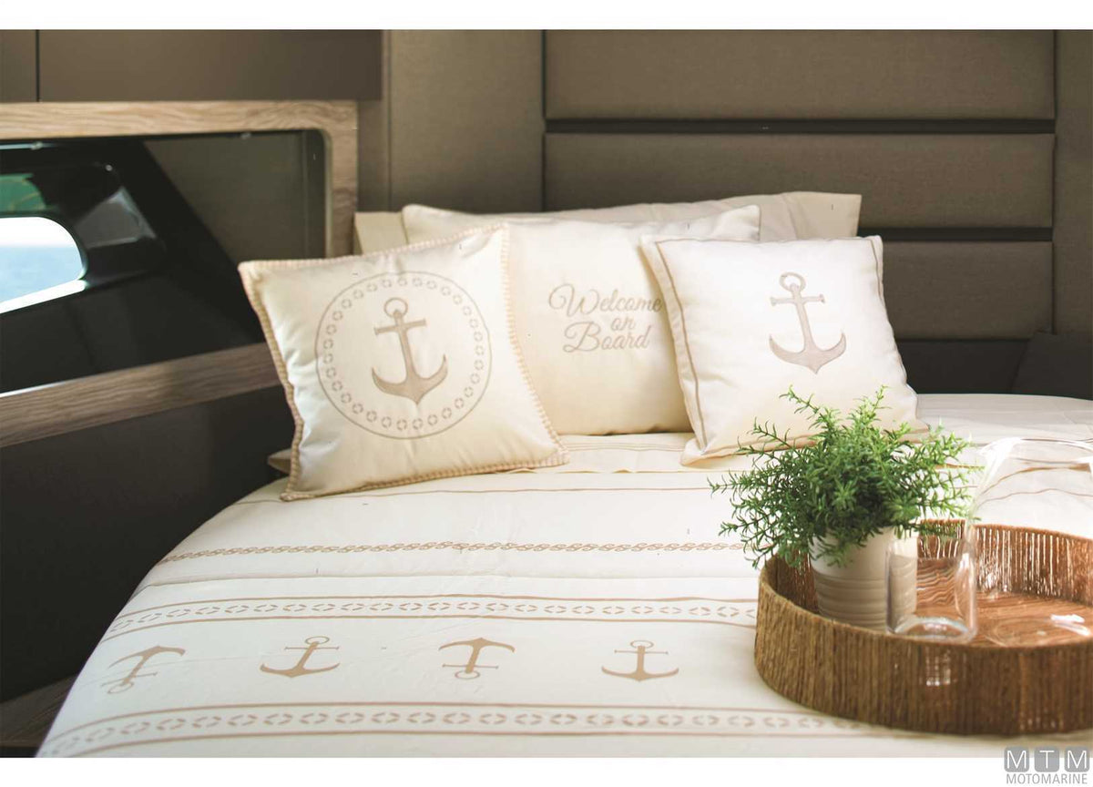 Cushion MB Anchor 40x40 cm, ecru - original photo Motomarine Srl