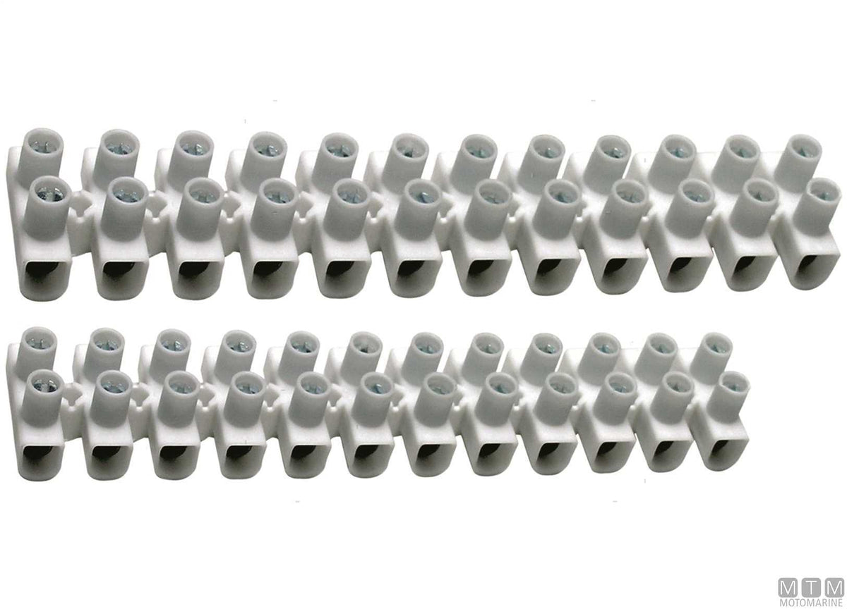 Terminal block 12 poles 6 mm² - original photo Motomarine Srl