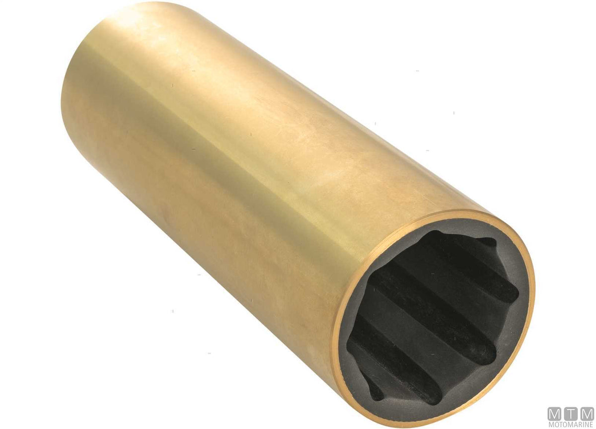 Brass hydrolube bearing for Ø1"1/4 shaft, ext. Ø1"3/4, L127 mm - original photo Motomarine Srl
