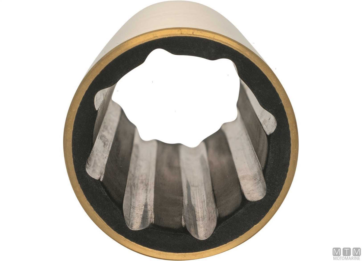 Idrolub brass bushing for Ø25 mm shaft, external Ø35 mm, L100 mm - original photo Motomarine Srl