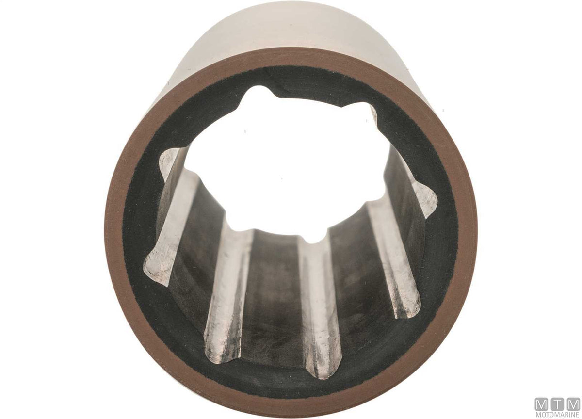 Hydrolube bushing in resin for Ø25 mm shaft ext. Ø35 mm L100 mm - original photo Motomarine Srl