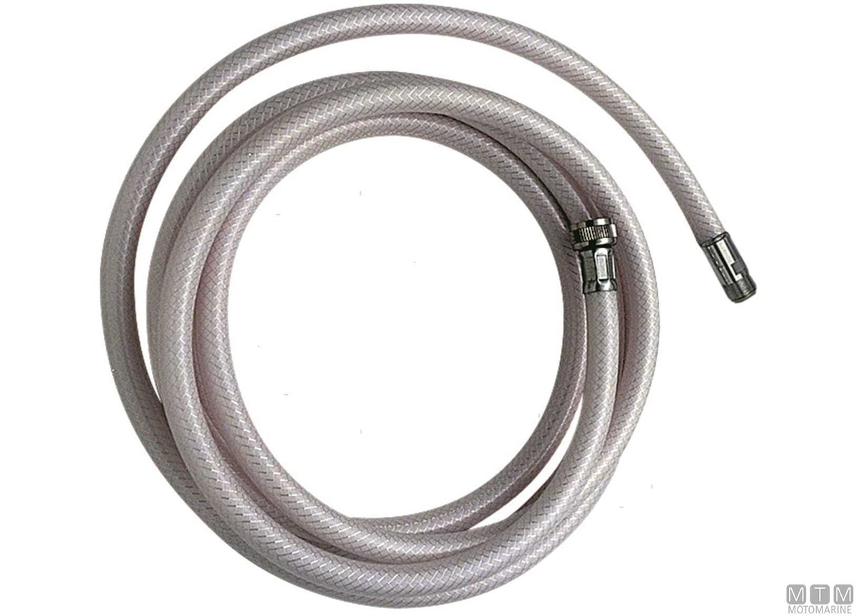 Bath flexible hose 1.5 m white PVC - original photo Motomarine Srl