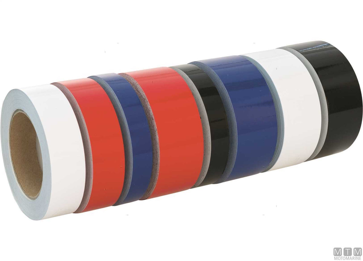 Colorband waterline white H30 mm L25 m - original photo Motomarine Srl