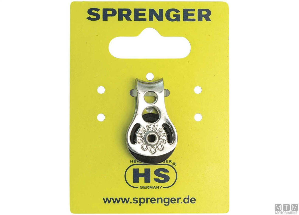 HS vertical lead block, ball-bearing sheave Ø19 mm - original photo Motomarine Srl