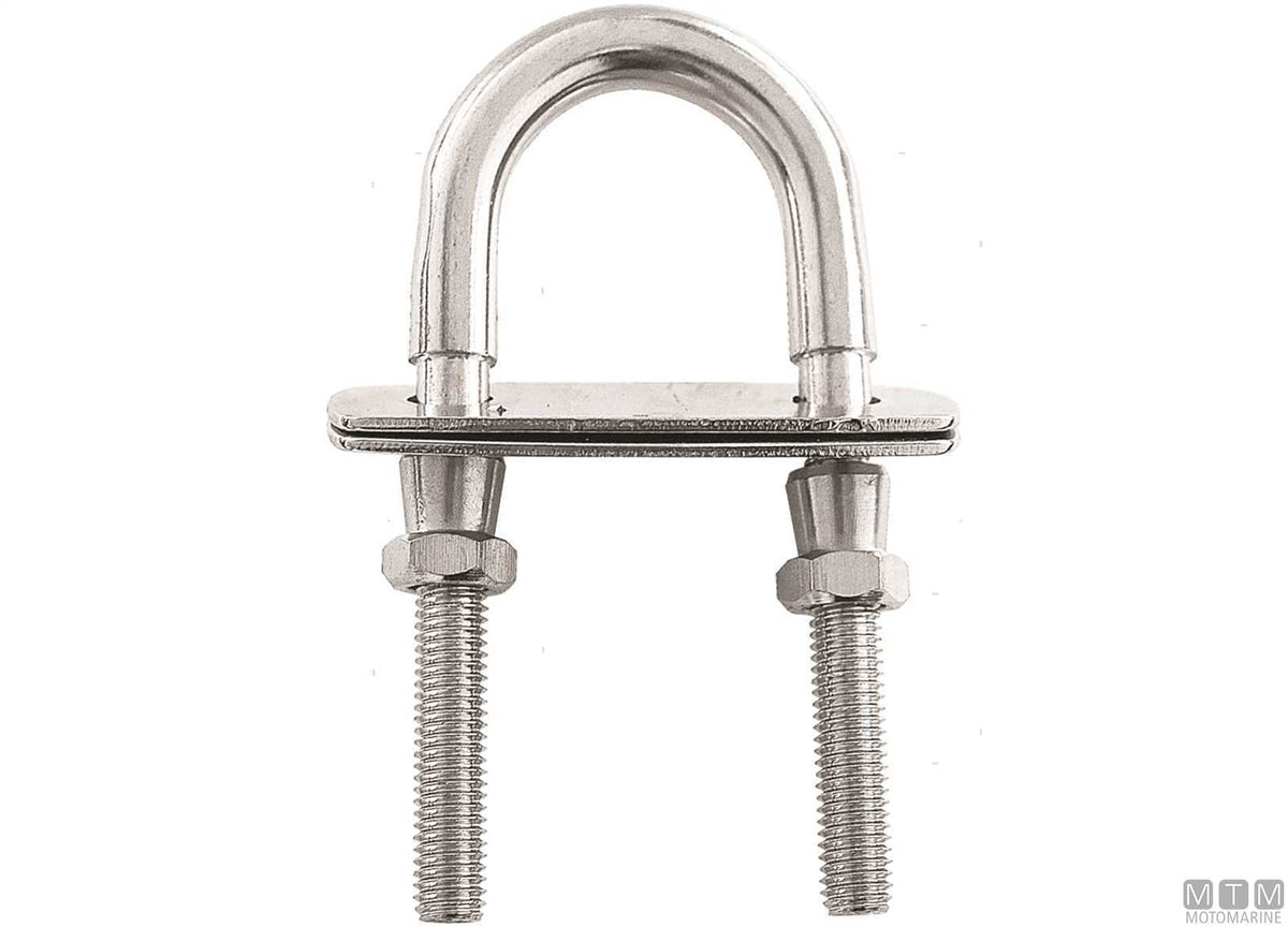 U-bolt with self-locking nuts Ø14 mm stainless steel 316 - original photo Motomarine Srl
