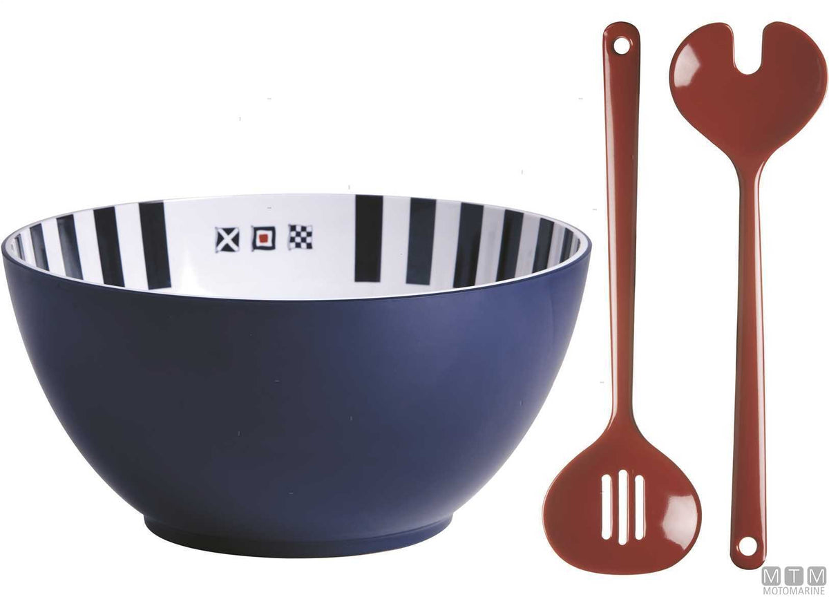 MB Venezia salad bowl with servers - original photo Motomarine Srl