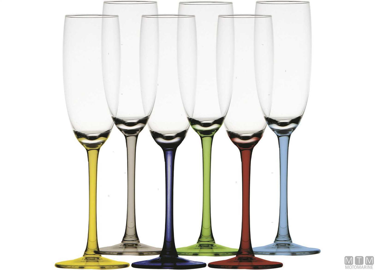 MB Ecozen Party Color champagne glasses set - original photo Motomarine Srl