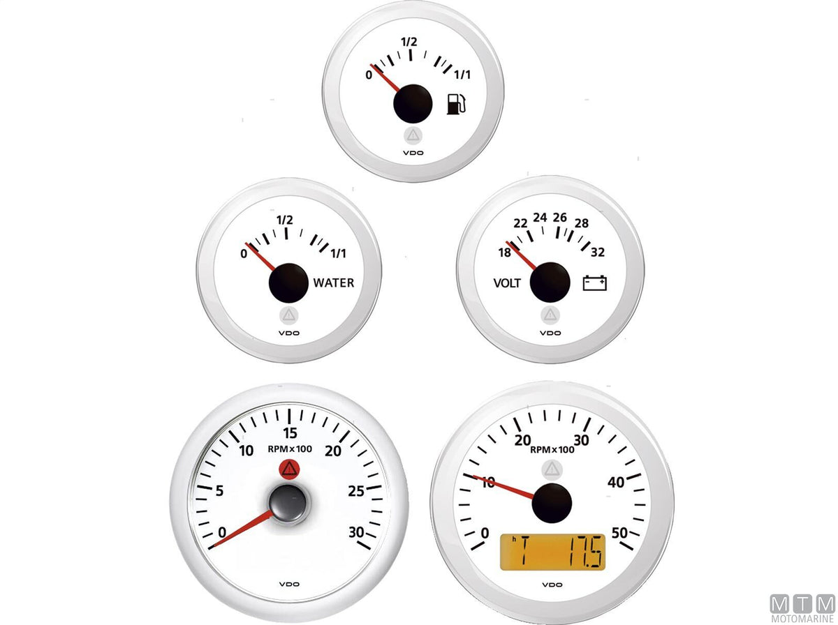 Voltmeter 8-16 V VDO White - original photo Motomarine Srl