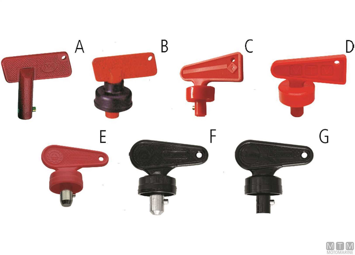 Spare key for battery disconnect switch 2103000 without cap - original photo Motomarine Srl