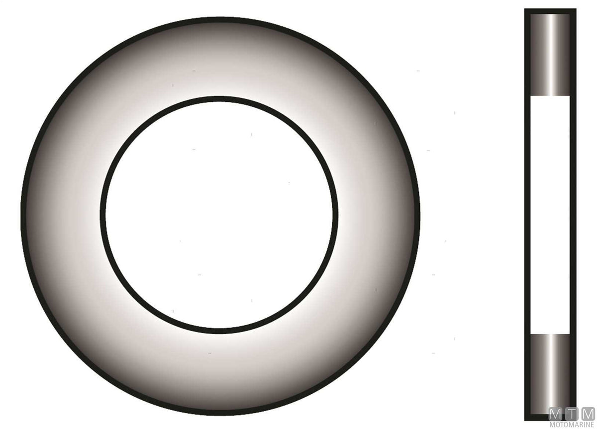 DIN125 flat washers, stainless steel A4, Ø4.3 mm, 30 pcs - original photo Motomarine Srl