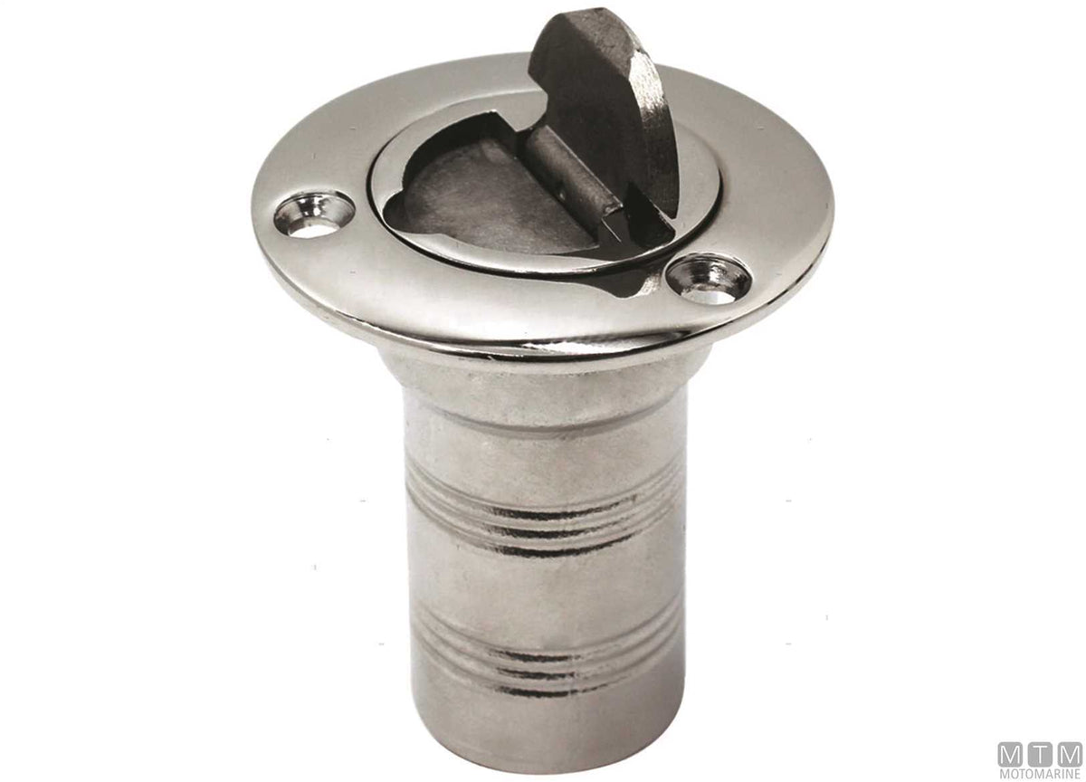 Fuel deck filler lever opening Ø50 mm stainless steel - original photo Motomarine Srl