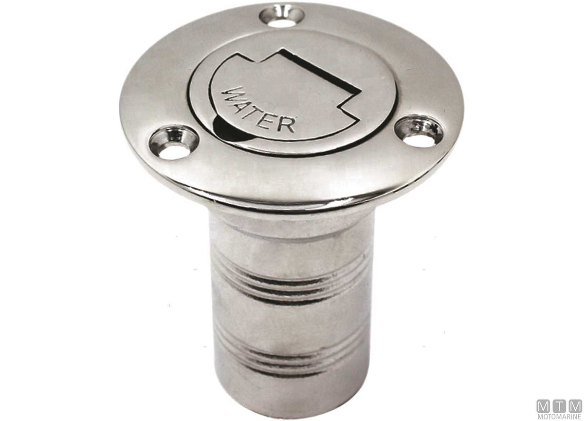 Fuel deck filler lever opening Ø50 mm stainless steel - original photo Motomarine Srl