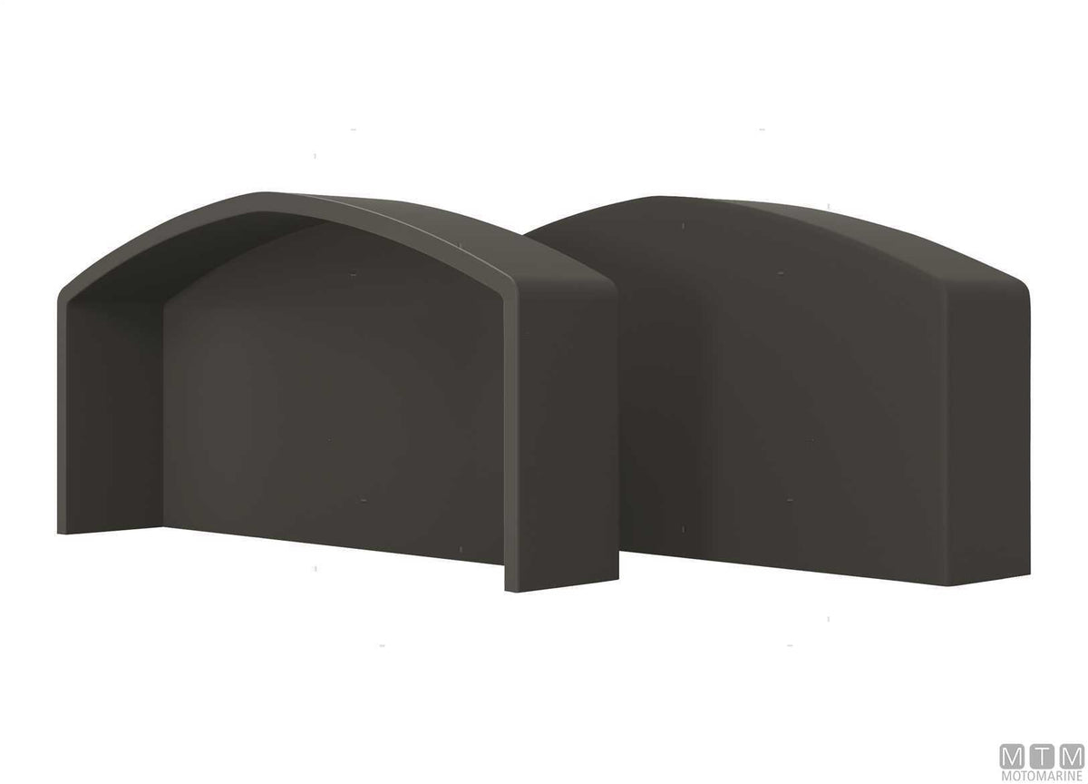 QBE rubbing strake fender profile black H90 mm L24 m - original photo Motomarine Srl