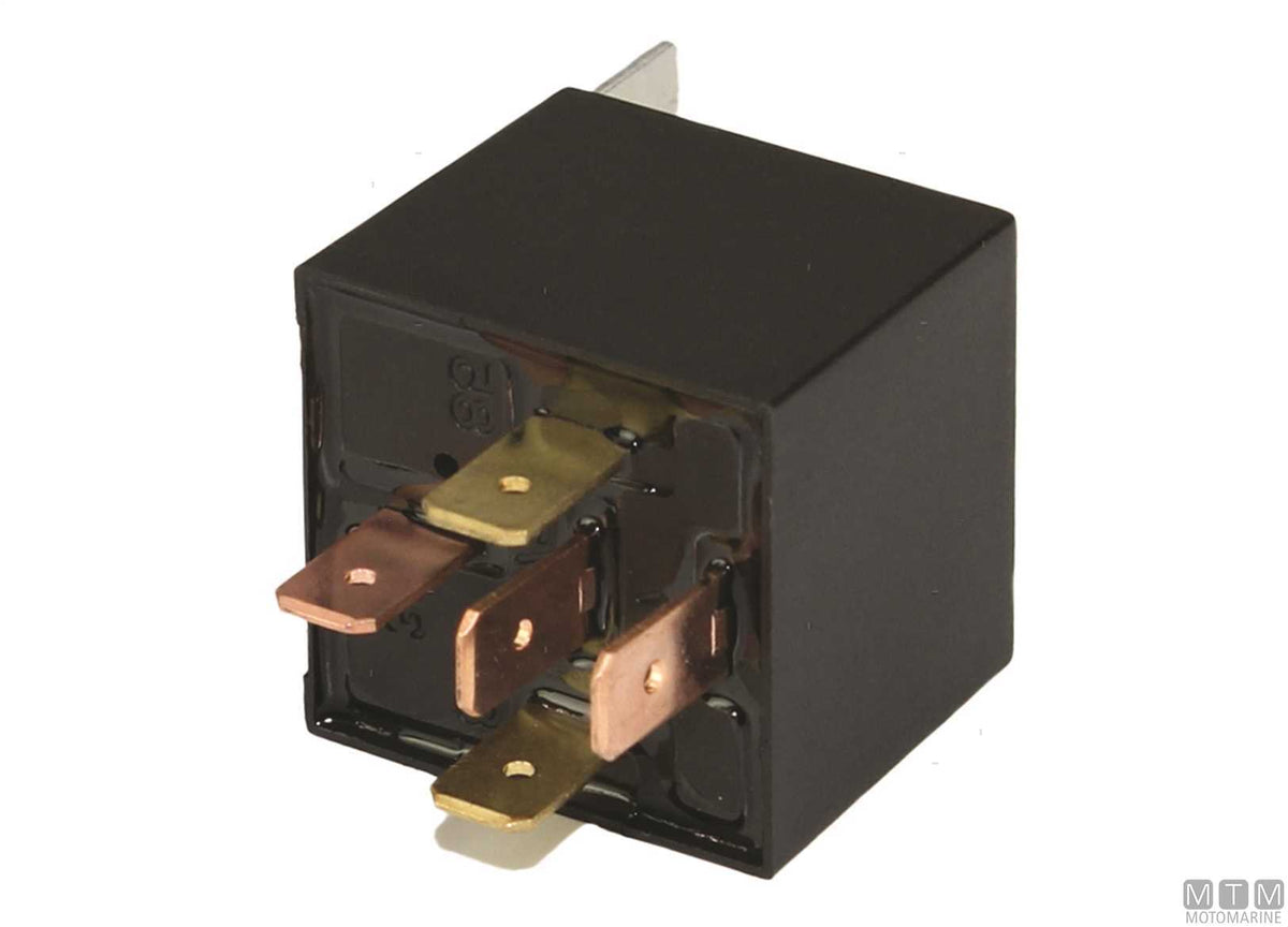 SPDT relay switch with socket, 5-pin, 12V-30A - original photo Motomarine Srl