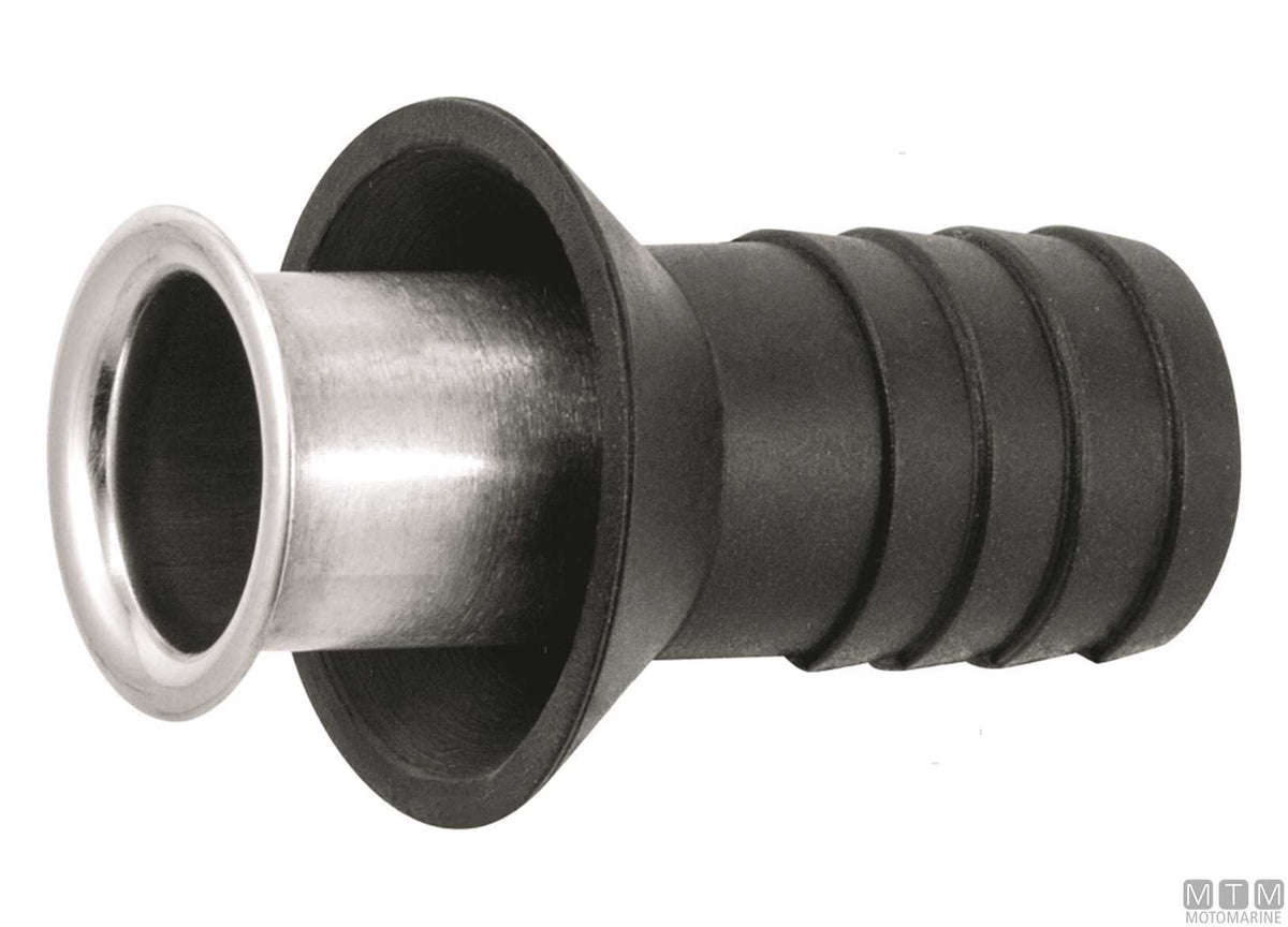 Self-locking drain Ø20 mm stainless/nylon - original photo Motomarine Srl