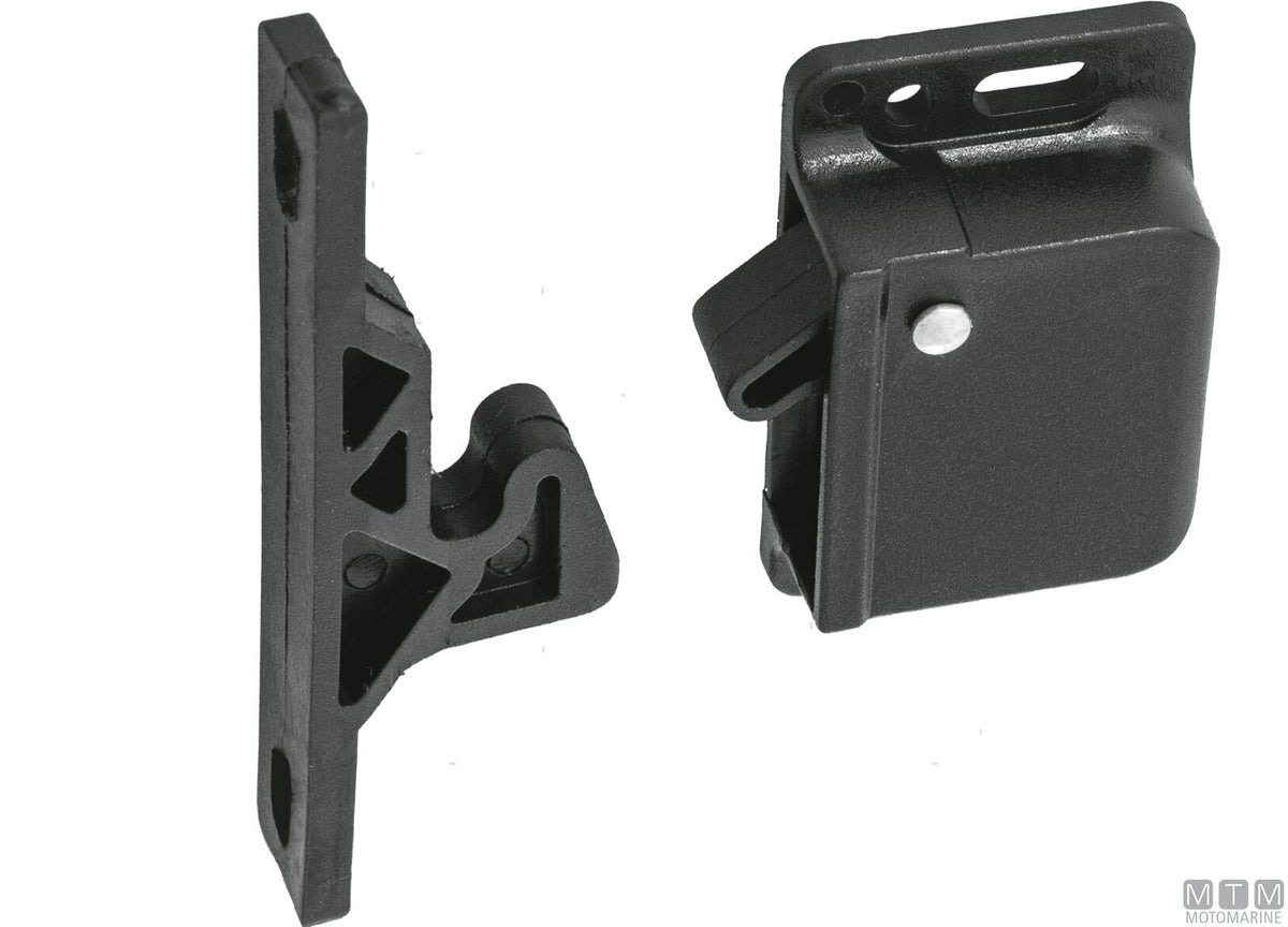 Push catch for hatches JF stopper black nylon - original photo Motomarine Srl