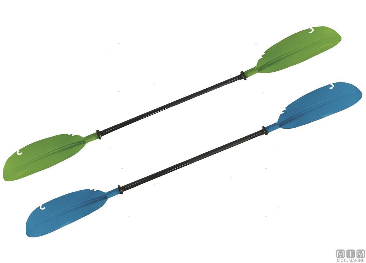 Split kayak paddle 220 cm aluminium blue - original photo Motomarine Srl