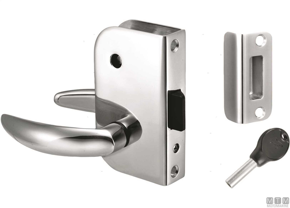 Privacy door lock with keys left-hand stainless steel - original photo Motomarine Srl